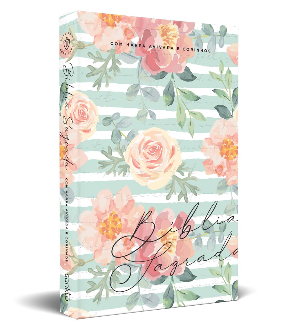 Bíblia ARC 860 Floral Cântico - Letra Normal: Almeida Revista e Corrigida - Imagem 4