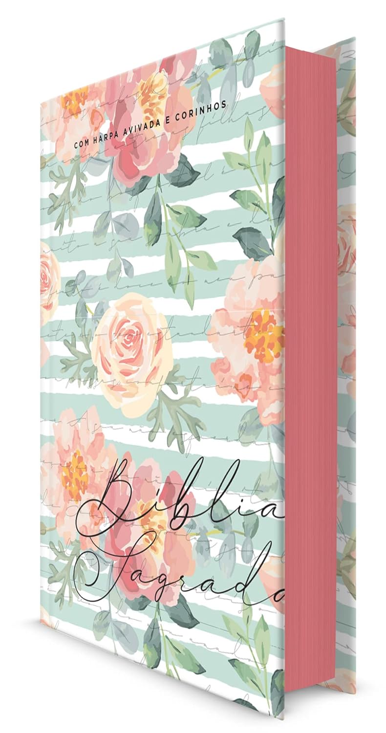 Bíblia ARC 860 Floral Cântico - Letra Normal: Almeida Revista e Corrigida - Imagem 2