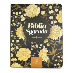 Bíblia Sagrada NVI, Couro Soft, Flores, Espaço Anotações, Leitura Perfeita