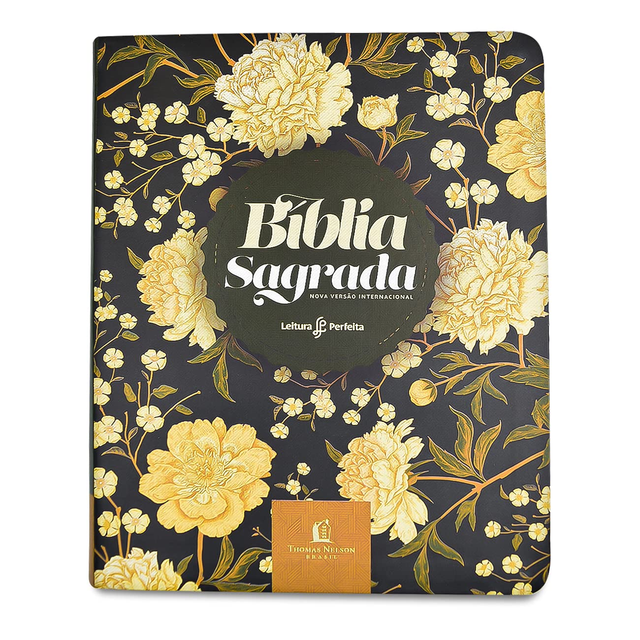 Bíblia Sagrada NVI, Couro Soft, Flores, Espaço Anotações, Leitura Perfeita