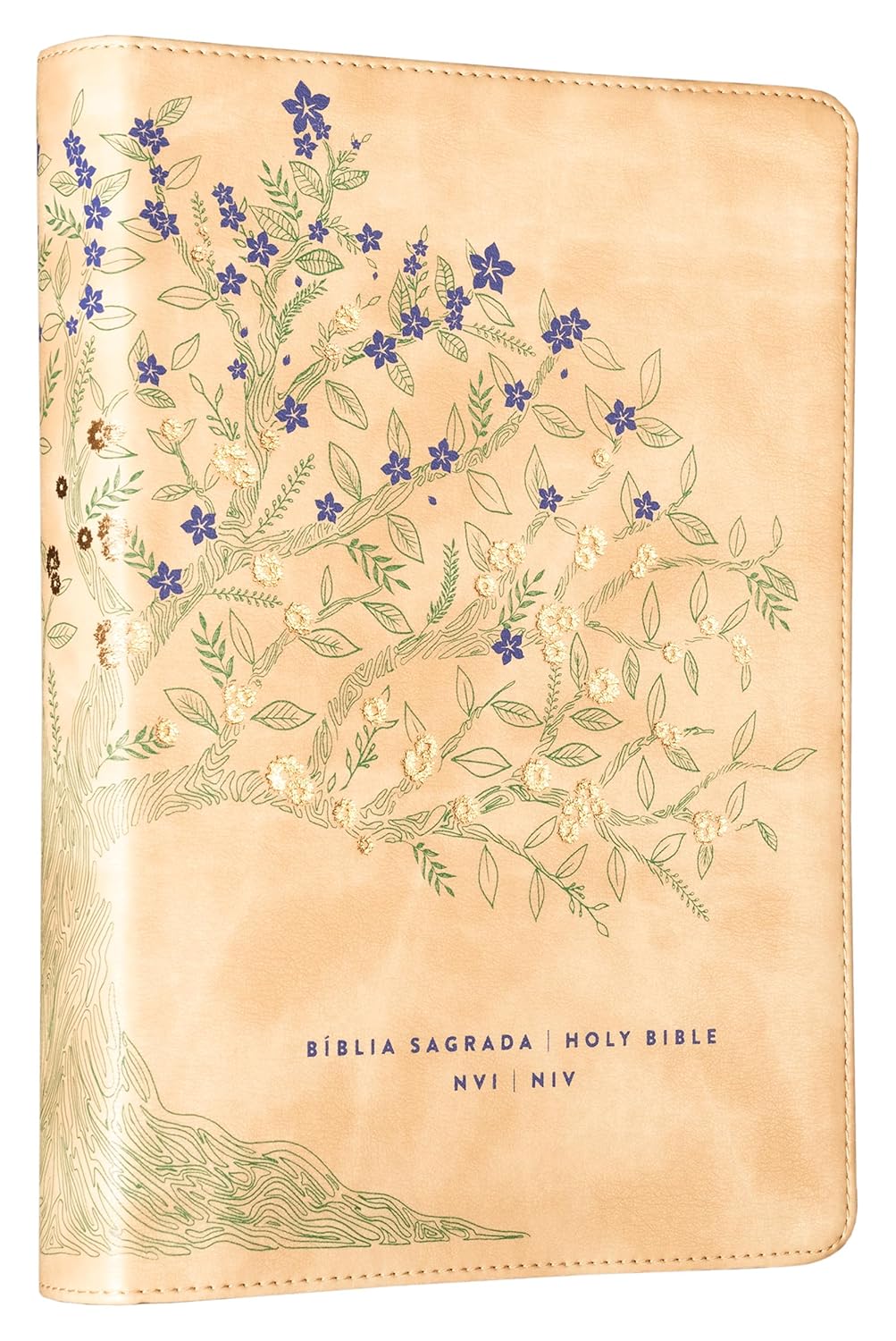 Bíblia Bilíngue NVI/NIV, Português/Inglês, Couro-soft, Bege, Leitura Perfeita - Imagem 2