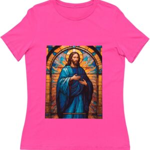 Palavra Wear | Camisa Feminina Jesus Arte Gótica | Camiseta Cristã de Qualidade