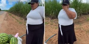 Cristã que vendia melancias na estrada recebe ajuda após testemunhar sua fé: “Deus é fiel”